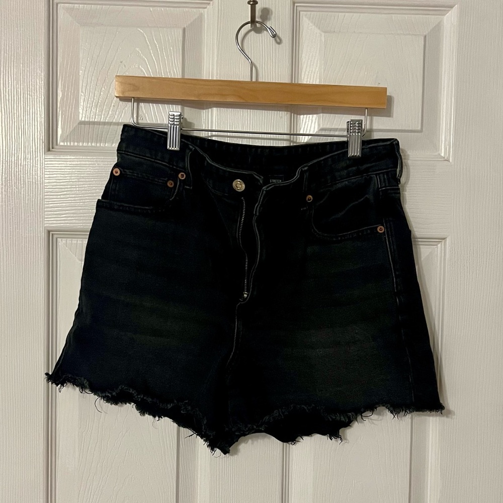 American Eagle Black Denim Cut-off Women's Shorts Size 8